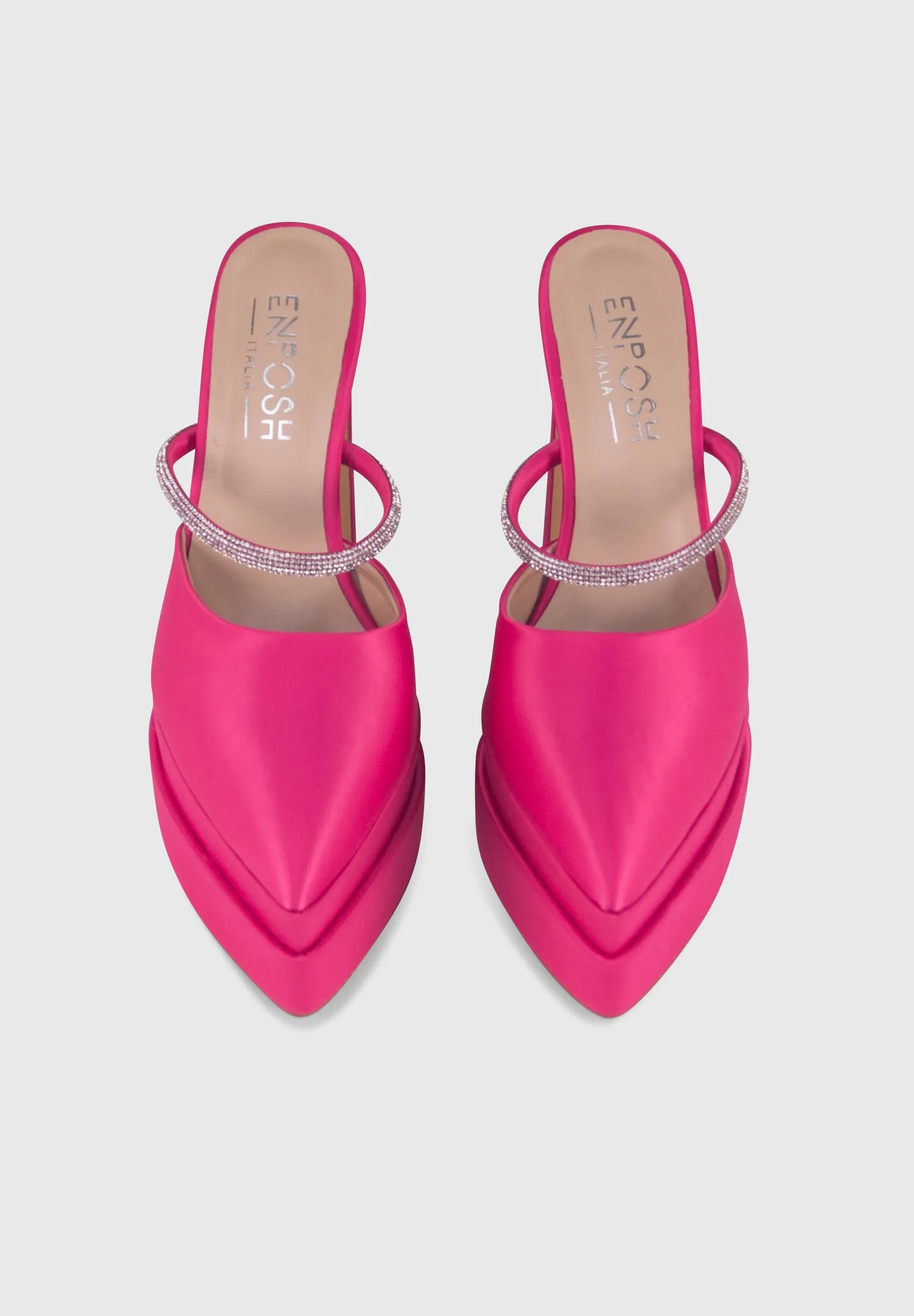 PANDORA Rosa - Mules tacchi alti con plateau